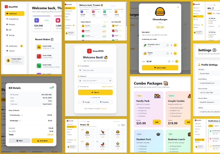 Template Point of Sale mobile responsive